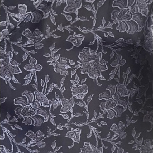 TAHARI Duster Kimono Flowing Navy Med Blue Floral 3/4 Slv Like-New Sz L XL - Picture 7 of 9